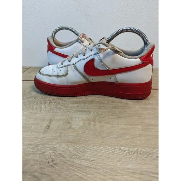 RARE! Size 6Y Nike Air Force 1 Low (GS) White University Red CV7663-102 Youth - Picture 6 of 8